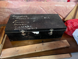 Antique Metal Travel Trunk