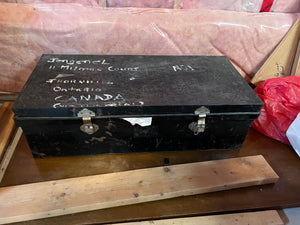Antique Metal Travel Trunk