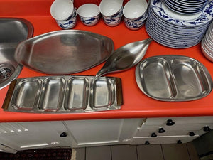 MCM Swedish & German Metal Platter Lot