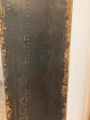2 Black & Gold Large Floor Mirrors