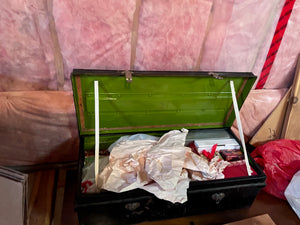 Antique Metal Travel Trunk