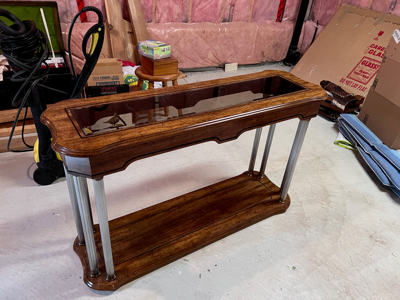 Wood & Glass Console Table Sell My Stuff Canada Canada's Content