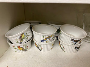 10 Pilivite Porcelain Bird Ramerkins