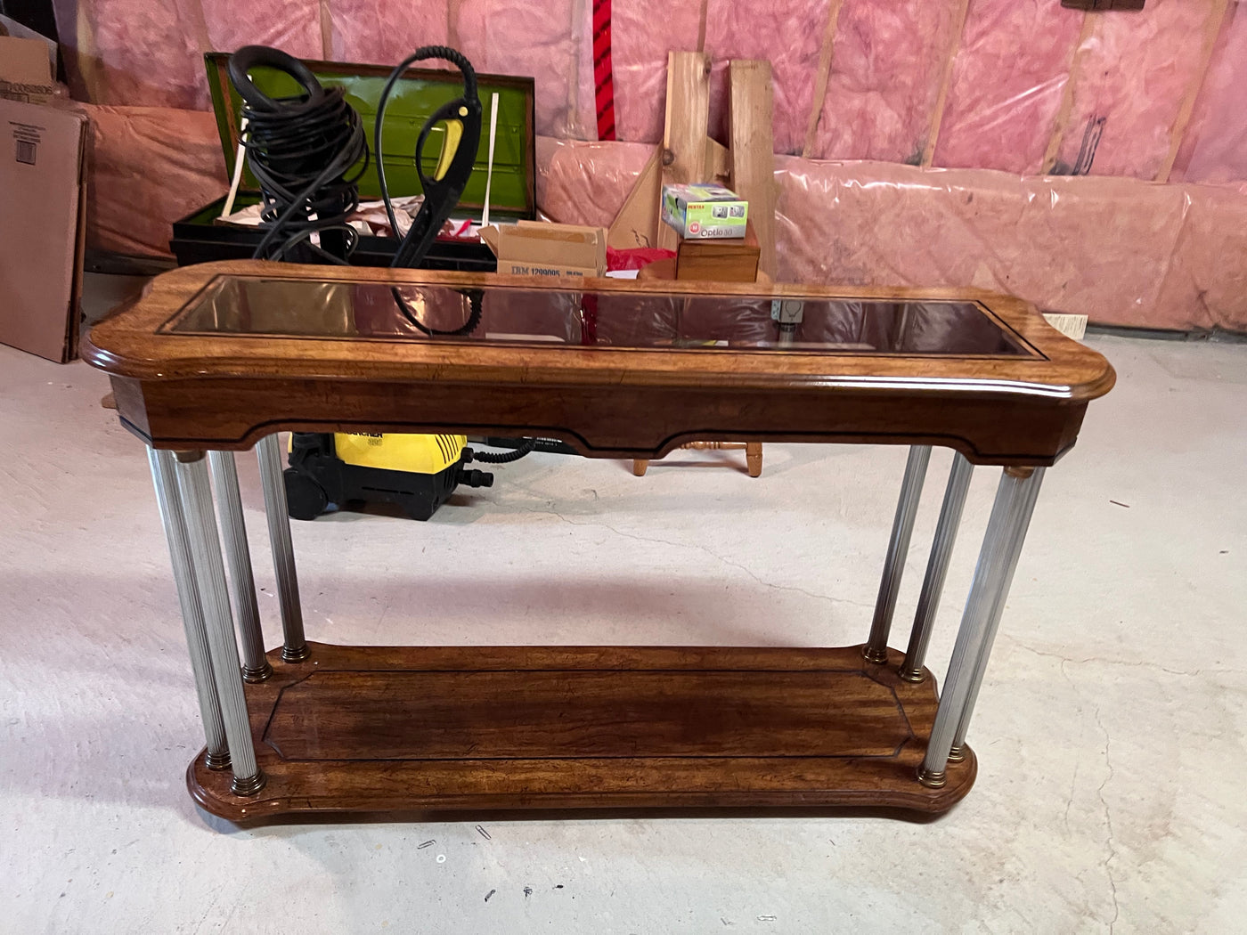 Wood & Glass Console Table Sell My Stuff Canada Canada's Content