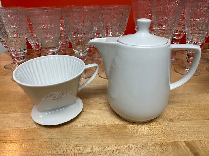 MCM Melitta Porcelain Coffee Pot & Filter
