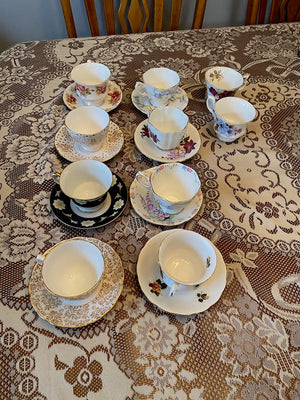 Bone China Cup & Saucer Lot