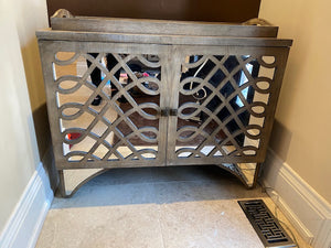 "Mercana" Mirrored Cabinet, Tray Top # 1