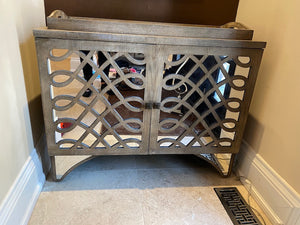"Mercana" Mirrored Cabinet, Tray Top # 1