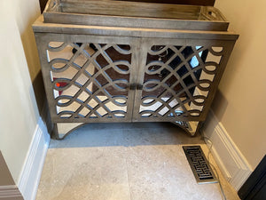 "Mercana" Mirrored Cabinet, Tray Top # 1