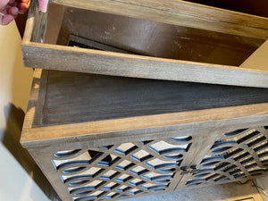 "Mercana" Mirrored Cabinet, Tray Top # 1