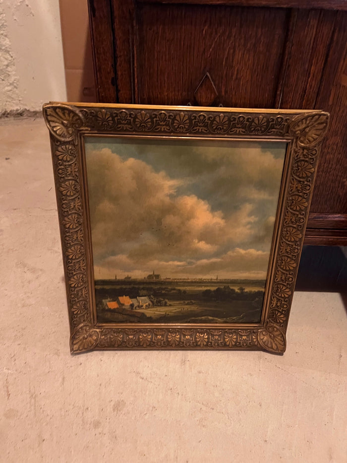 Printed Reproduction of Jacob van Ruisdael's "View of Haarlem with Bleaching Grounds"