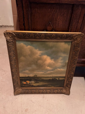 Printed Reproduction of Jacob van Ruisdael's "View of Haarlem with Bleaching Grounds"