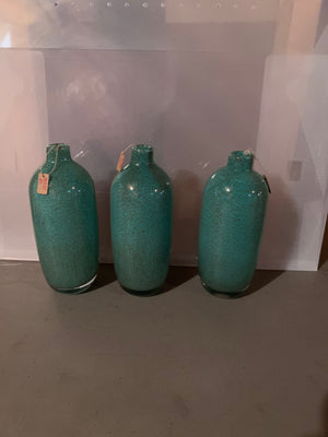 *Brand New- Torre & Tagus 3 Large Blue Glass Vases