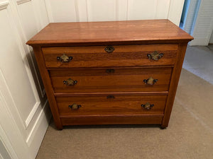 Antique Oak Wood Chest of Drawers