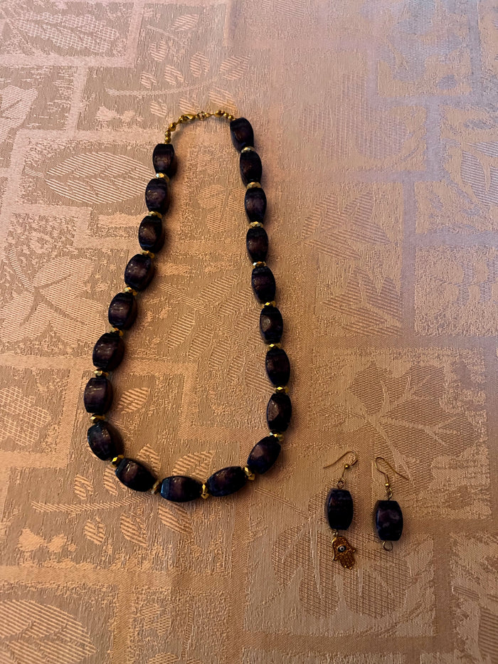 Lapis Lazuli Necklace + Matching Earrings