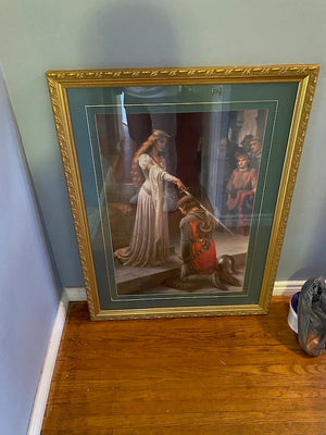 Framed Print- "The Accolade" by Edmund Leighton