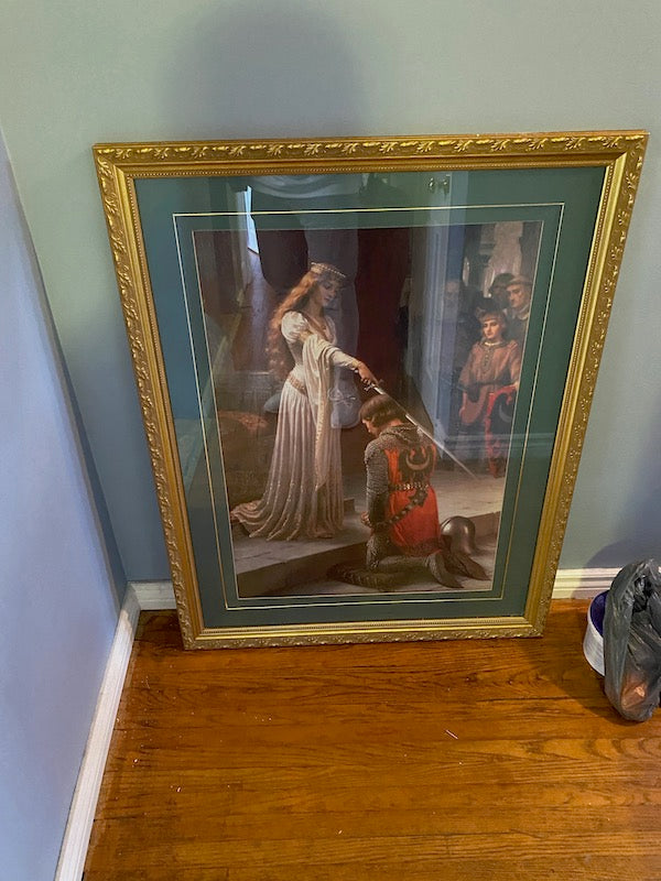 Framed Print- "The Accolade" by Edmund Leighton