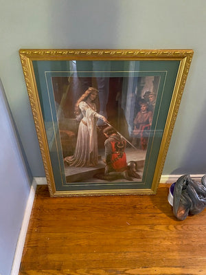 Framed Print- "The Accolade" by Edmund Leighton