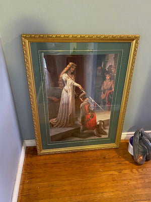 Framed Print- "The Accolade" by Edmund Leighton
