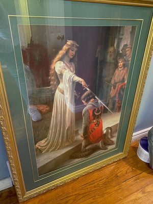 Framed Print- "The Accolade" by Edmund Leighton