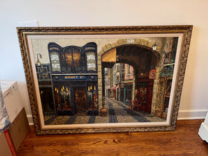 Viktor Shvaiko Artist Signed Limited Edition Artist Proof Embellished Serigraph on Canvas- 'Carrer De Catalonia'