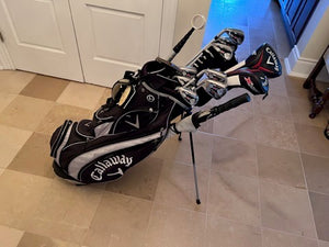 Men's Callaway X Hot Left Handed Irons + Driver + 3 Wood + Bag + Accessories