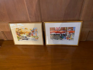 Pair of Original Watercolours by Sonia Day- 'Based in Toronto'
