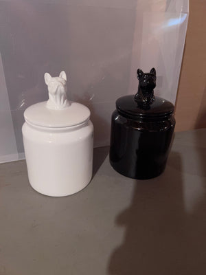 *Brand New- Torre & Tagus 2 "French Bulldog" Canisters