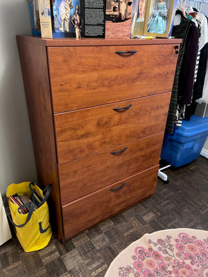 4 Drawer Wood Veneer Filing Cabinet