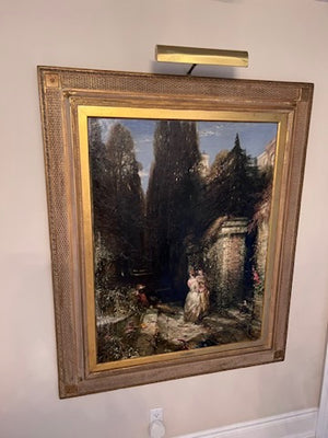 Original Framed Painting w/Light by A. H. Anderson