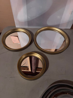 *Brand New- Torre & Tagus Set of 3 Portico Round Gold Mirrors (*2 Available)