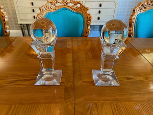 Pair of Glass Decor with Ball