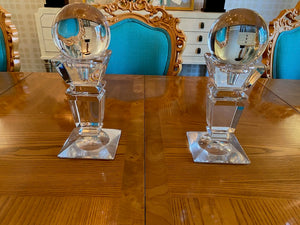 Pair of Glass Decor with Ball