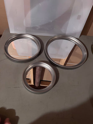 *Brand New- Torre & Tagus Set of 3 Portico Round Silver Mirrors (*2 Available)