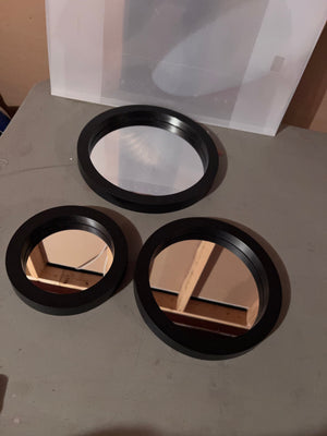*Brand New- Torre & Tagus Set of 3 Portico Round Black Mirrors