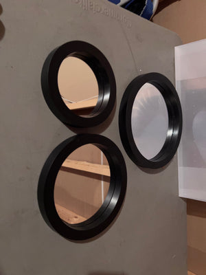 *Brand New- Torre & Tagus Set of 3 Portico Round Black Mirrors