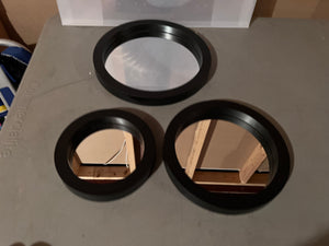 *Brand New- Torre & Tagus Set of 3 Portico Round Black Mirrors