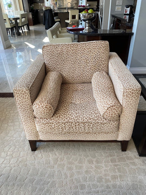 Pair of Decor-Rest 'Giraffe Print' Armchairs