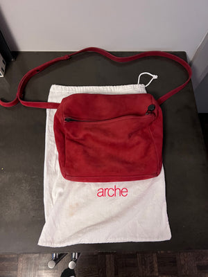 ARCHE Nubuck Suede Red Purse