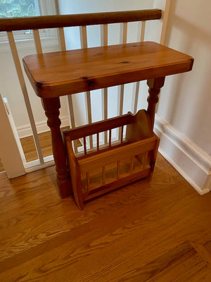 Oak Wood Magazine Table
