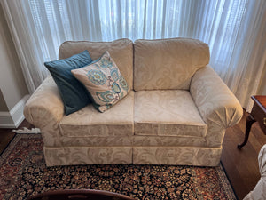 Cream Upholstered Love Seat- Future Chair Ltd.