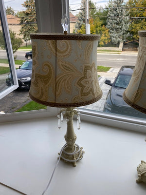 Pair of Glass Pendant Table Lamps