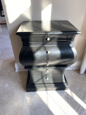 Black 5 Drawer Tub Cabinet