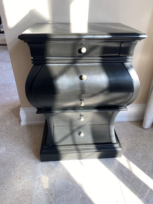 Black 5 Drawer Tub Cabinet