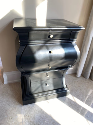 Black 5 Drawer Tub Cabinet