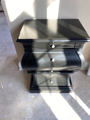 Black 5 Drawer Tub Cabinet