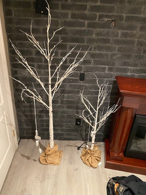 Artificial Indoor Light Up Birch Tree Lot