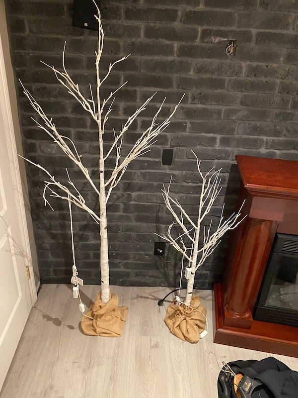 Artificial Indoor Light Up Birch Tree Lot