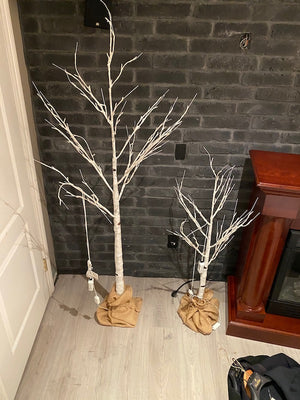 Artificial Indoor Light Up Birch Tree Lot