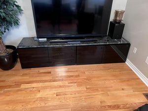 Italian Green Marble Top Media Stand